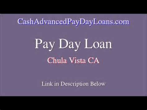 Payday Loans Chula Vista Bad Credit